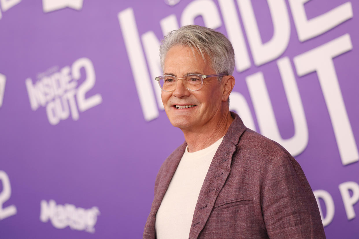 Kyle MacLachlan poses for the camera at the premiere of Inside Out 2.