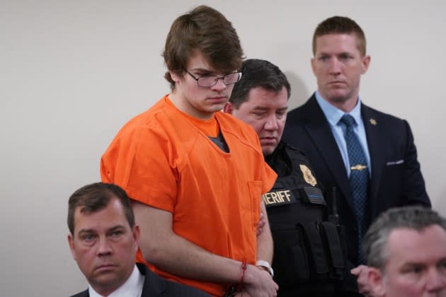 Payton Gendron at his state sentencing hearing in 2023. - Credit: Derek Gee/Buffalo News/Getty Images