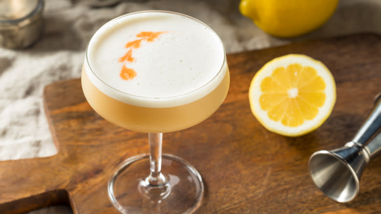 pisco sour egg white foam