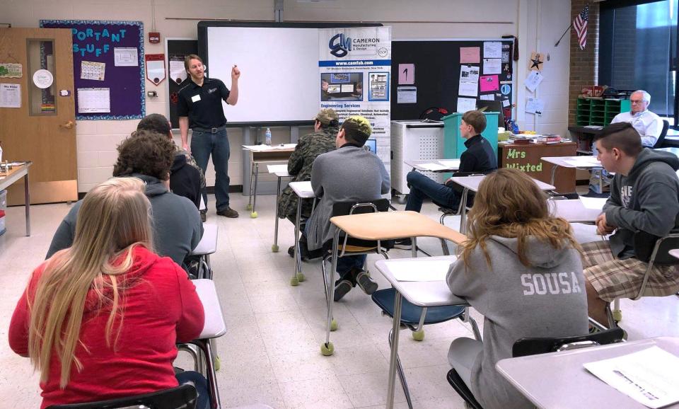 Students listen to classroom instruction in the Spencer-Van Etten Central School District.