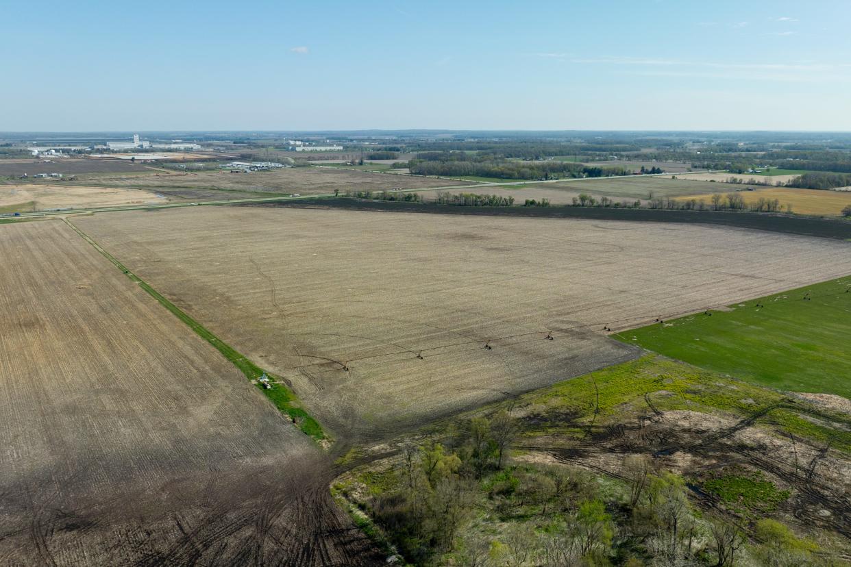 Amazon Web Services eventually plans to develop this land south of Indiana 2 in the Indiana Enterprise Center near New Carlisle. On Thursday, April 25, 2024, Indiana Gov. Eric Holcomb announced the company will invest $11 billion to build a data center campus on another parcel of the IEC.