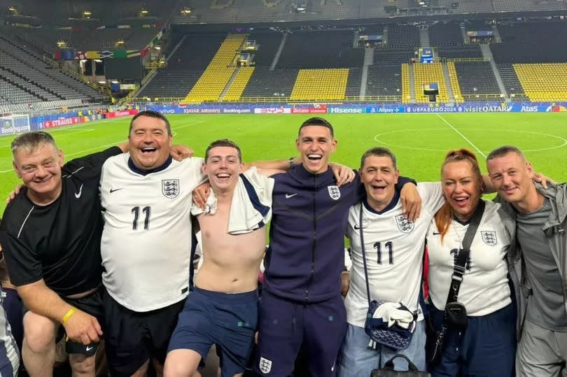 Phil Foden celebrated alongside his family