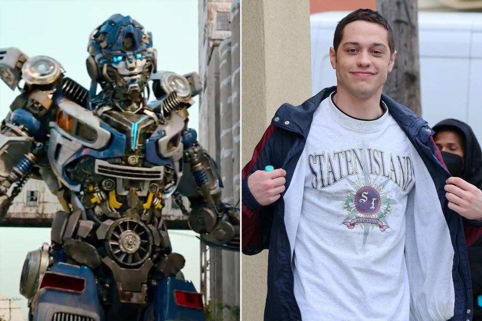 Pete Davidson as an Autobot rolls up in Transformers Rise of the