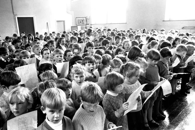 Morning assembly was a time for singing some classic school anthems