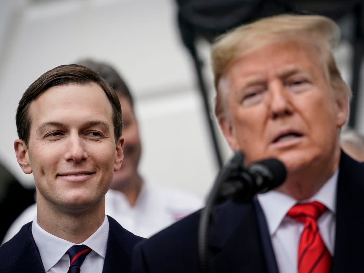 Donald Trump is ‘obviously thinking’ about running for US president again in 2024 according to his son-in-law Jared Kushner (Drew Angerer/Getty Images)