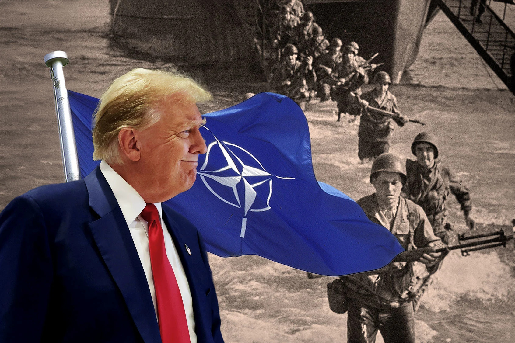 Donald Trump NATO D-Day Photo illustration by Salon/Getty Images