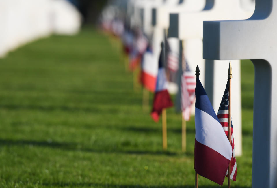 A view of the Normandy American Cemetery in Colleville-sur-Mer ahead of the Franco-American Memorial Ceremony of 75th D-Day anniversary.
On Thursday, June 6, 2019, in Colleville-sur-Mer, Normandy, France. (Photo by Artur Widak/NurPhoto via Getty Images)