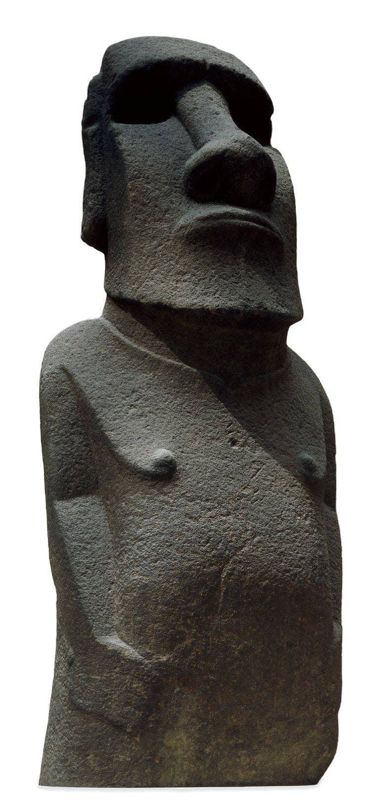 Hoa Hakananai’a, the figure in question, which means ‘lost or stolen friend’ in the local Rapa Nui language (The Trustees of the British Museum)