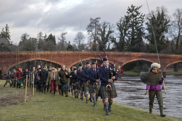 Salmon fishing season opening ceremony