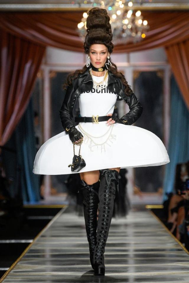 Moschino Went Full-On Marie Antoinette For Fall 2020 With Cake