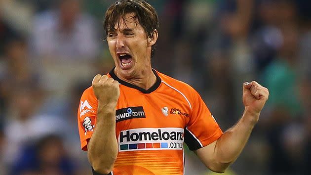 Hogg during his time with Perth Scorchers. Image: Getty