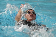 Second placed Canada's Aurelie Rivard competes during the Women's 200m Individual Medley SM10 Final of the swimming competition at the Commonwealth Games, at the Sandwell Aquatics Centre in Birmingham, England, Tuesday, Aug. 2, 2022. (AP Photo/Kirsty Wigglesworth)