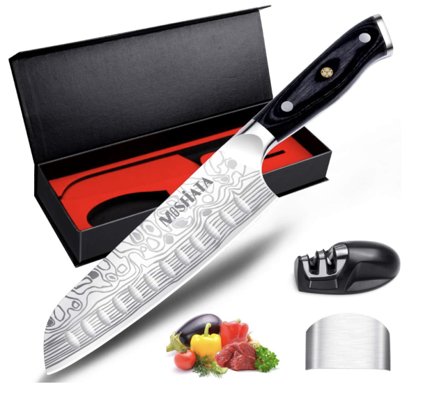 MOSFiATA 8 Super Sharp Professional Chef's Knife with Finger