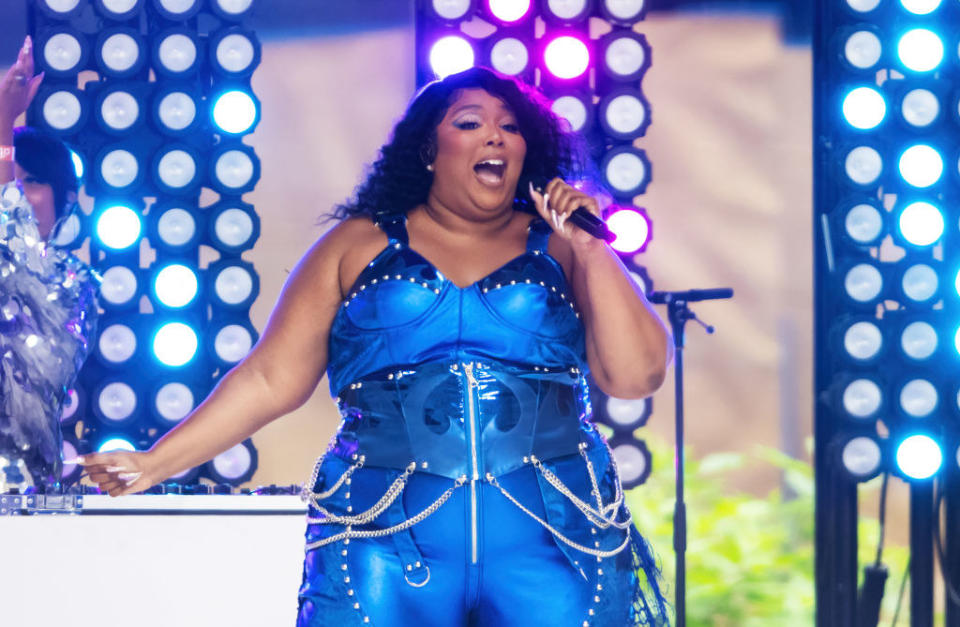 Lizzo performing