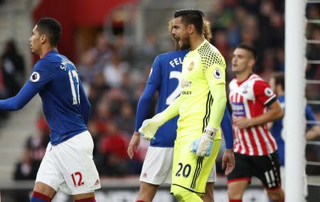 Britain Football Soccer - Southampton v Manchester United - Premier League - St Mary's Stadium - 17/5/17 Manchester United's Sergio Romero celebrates after saving a penalty Action Images via Reuters / John Sibley Livepic