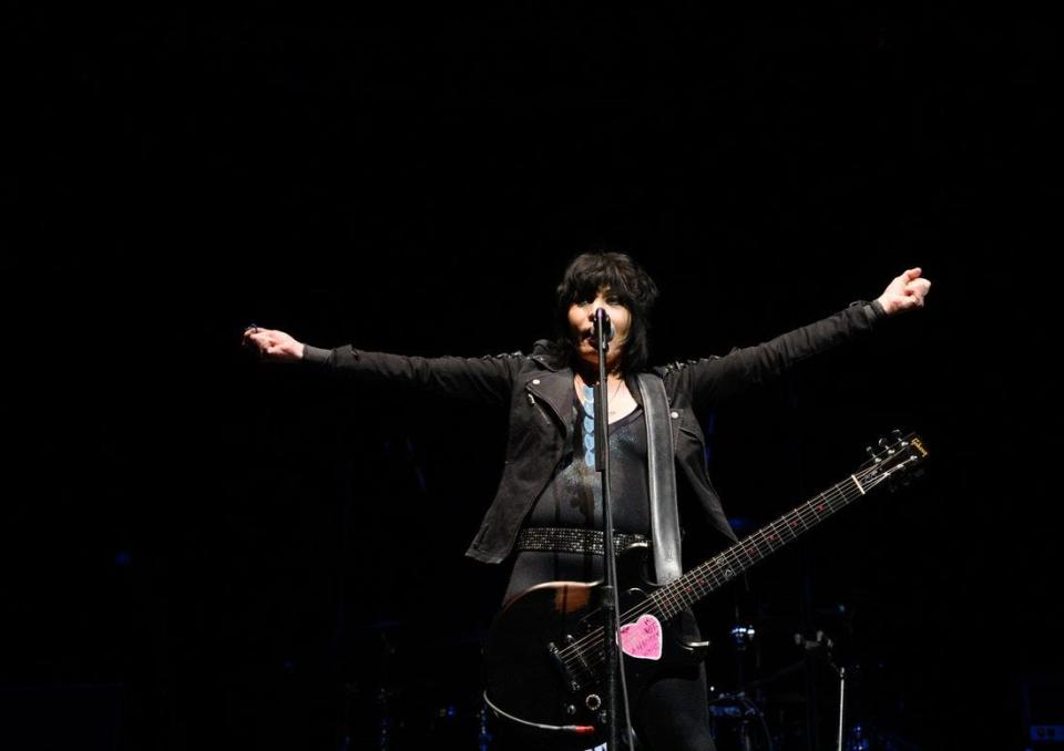 Joan Jett has been playing early in the afternoon at stops on the Stadium Tour.