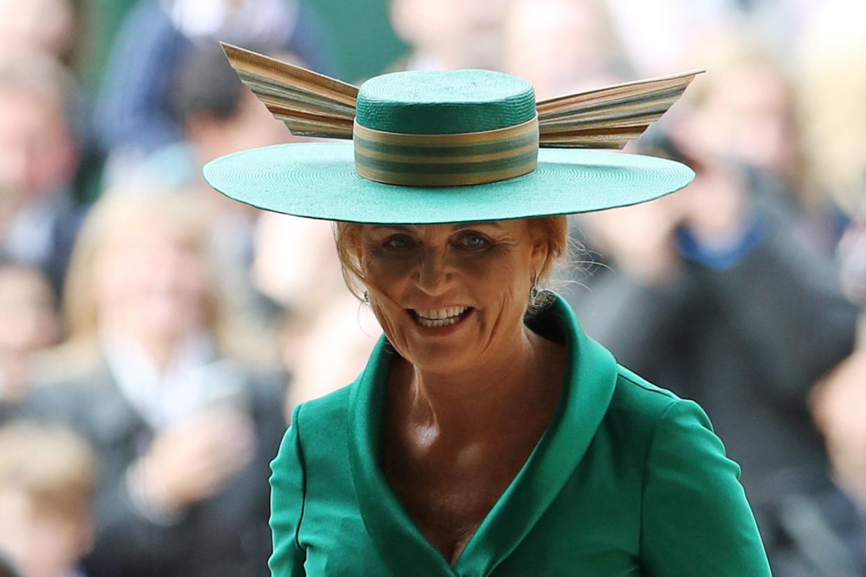 Sarah, Duchess of York at her daughter Princess Eugenie’s wedding in October [Photo: Getty]