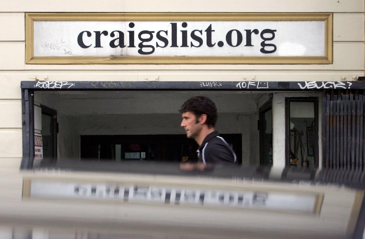 <span class="caption">For years, Craigslist operated out of an old Victorian house in San Francisco, before moving out in 2010.</span> <span class="attribution"><a class="link " href="https://www.gettyimages.com/detail/news-photo/man-walks-past-the-office-of-online-site-craigslist-march-news-photo/57050443?adppopup=true" rel="nofollow noopener" target="_blank" data-ylk="slk:Justin Sullivan/Getty Images;elm:context_link;itc:0;sec:content-canvas">Justin Sullivan/Getty Images</a></span>