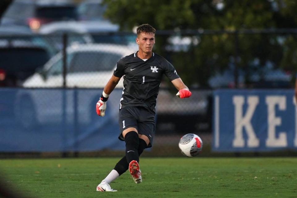 Kentucky sophomore goalkeeper Casper Mols finished the 2023 season with seven shutouts for the Wildcats.