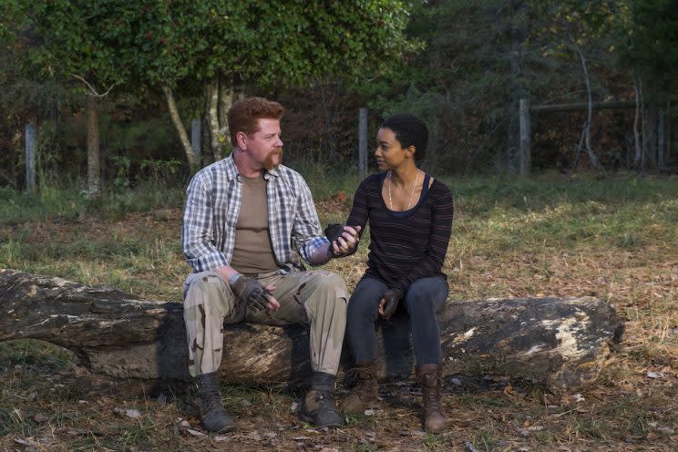 Michael Cudlitz as Abraham Ford and Sonequa Martin-Green as Sasha Williams. (Photo: Gene Page/AMC)