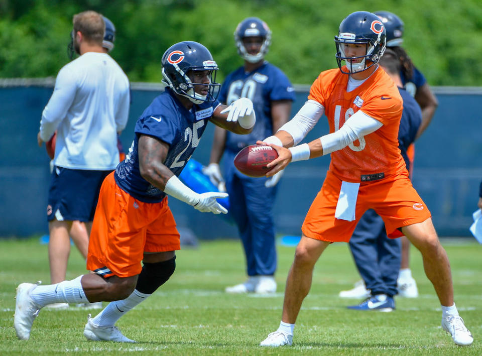 The Chicago Bears will switch fields with a high school team. (Getty)