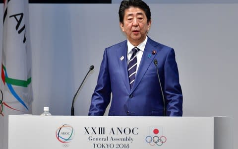 Japan's Prime Minister Shinzo Abe  - Credit:  KAZUHIRO NOGI/AFP