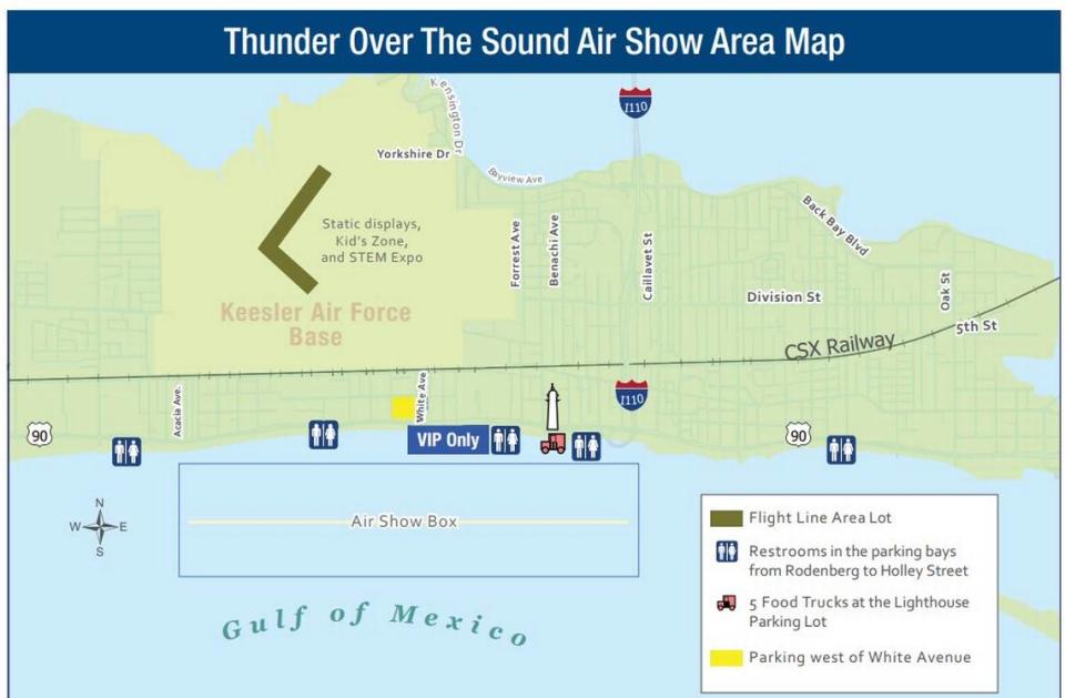 The air show box is shown for those who want to watch the Air Force Thunderbirds this weekend in Biloxi.