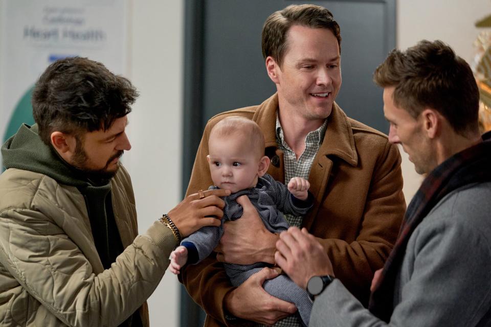 Tyler Hynes, Paul Campbell, Andrew Walker, Three brothers get the surprise of their lives when they are forced to work together and care for a baby over the holidays.