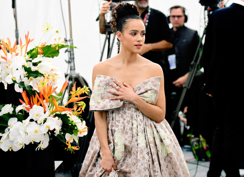 Actress Nathalie Emmanuel attends the 26th annual Screen Actors Guild Awards at The Shrine Auditorium on January 19, 2020, in Los Angeles, California