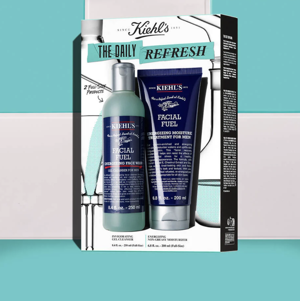 <p><a href="https://go.redirectingat.com?id=74968X1596630&url=https%3A%2F%2Fwww.kiehls.com%2Fgifts-and-value-sets%2Fgifts-for-men%2Fthe-daily-refresh-skincare-set%2FWW0272KIE.html&sref=https%3A%2F%2Fwww.womansday.com%2Frelationships%2Fdating-marriage%2Fg42606975%2Ffirst-anniversary-gift-ideas%2F" rel="nofollow noopener" target="_blank" data-ylk="slk:Shop Now;elm:context_link;itc:0;sec:content-canvas" class="link ">Shop Now</a></p><p>The Daily Refresh Skincare Set</p><p>Kiehl's</p><p>$51.00</p><span class="copyright">Kiehl's</span>