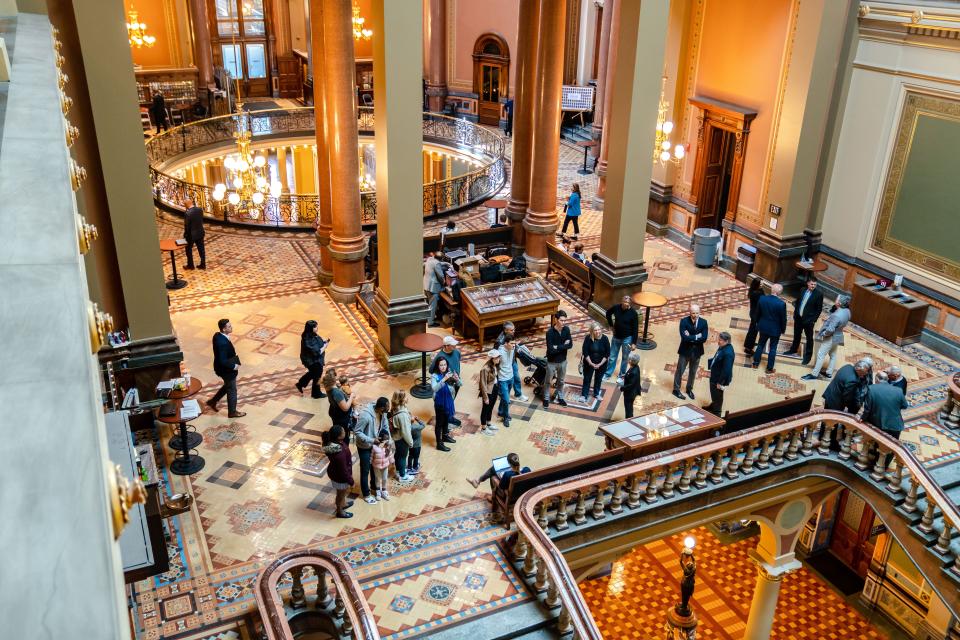 The legislative session continues at the Iowa State Capitol, Monday, May 1, 2023. 