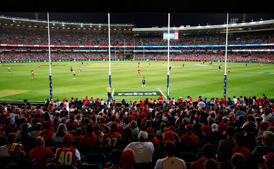 A Sydney Swans game at the SCG.