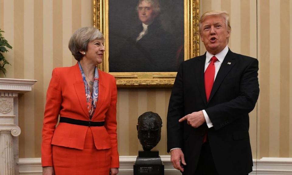 May met Trump at the White House in January.