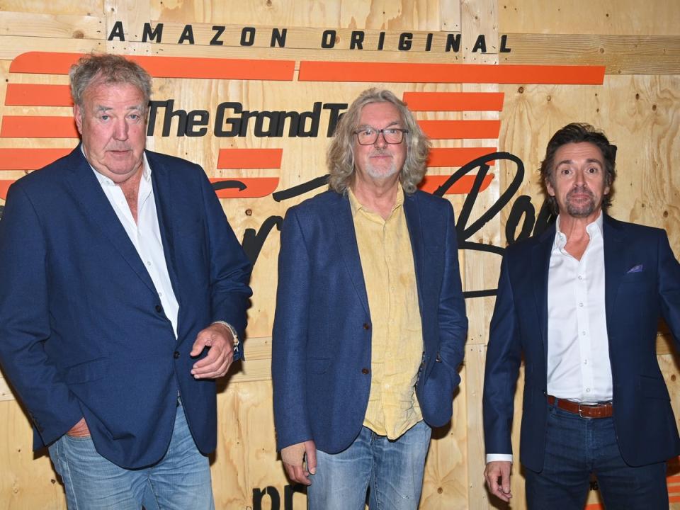 ‘The Grand Tour’ hosts Jeremy Clarkson, James May and Richard Hammond (Getty Images)