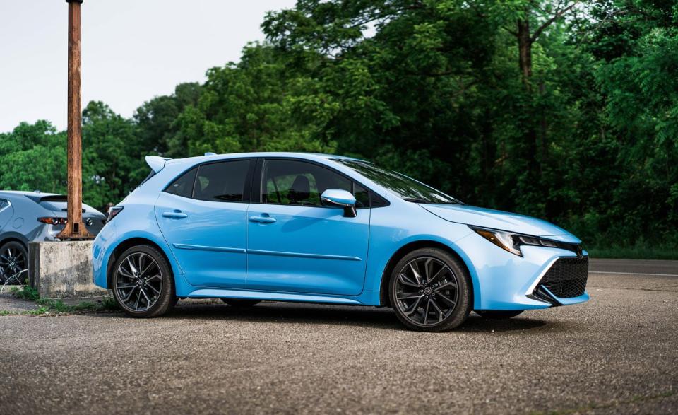 <p>The Corolla hatch starts at $21,070, but we would have had to pay $25,578 for this particular XSE-trim model, the big-ticket options on which were the adaptive headlights and rear spoiler.</p>