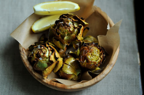 Baby Artichokes Fried in Olive Oil