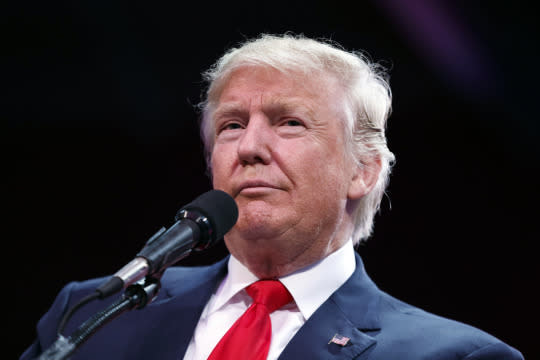 Donald Trump at a campaign rally in Loveland, Colo., on Oct. 3, 2016. (Photo: Evan Vucci/AP)