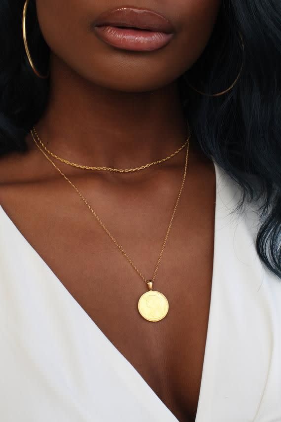 10) THE SINGLE Coin Necklace Stack I