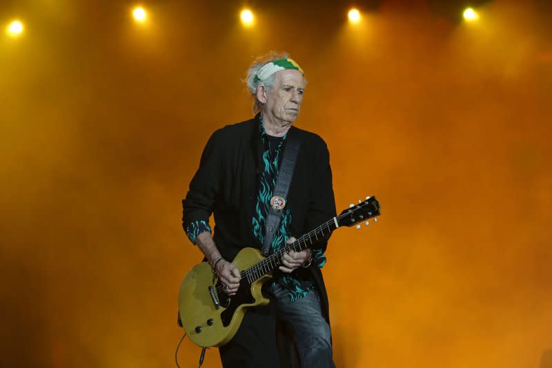 Keith Richards and the Rolling Stones perform in 2017. File Photo by David Silpa/UPI