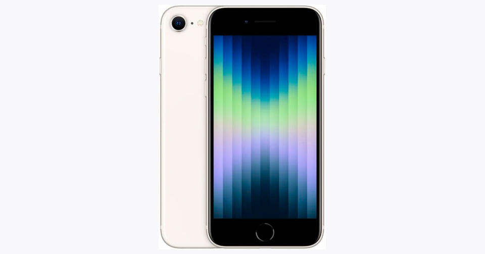 El iPhone SE 2022 en bonito color blanco - Imagen: Amazon México