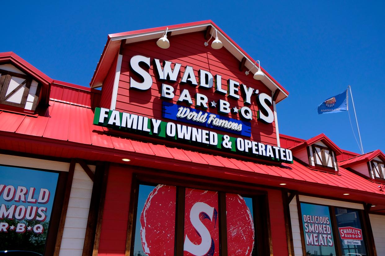 A Swadley's Bar-B-Q is shown along Memorial Road in Oklahoma City.