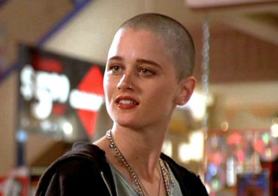 1995: Robin Tunney's Shaved Head in 'Empire Records'