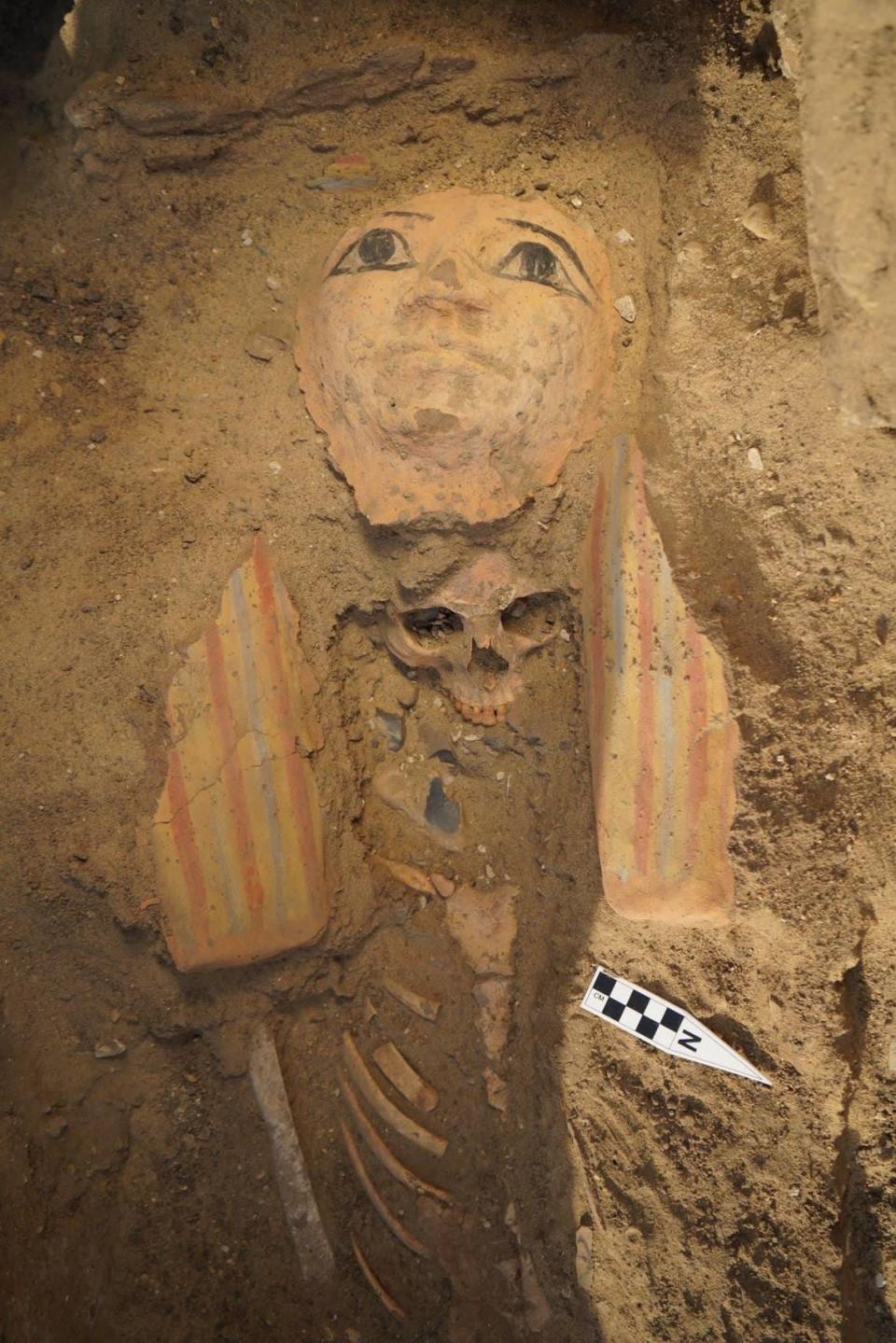 One of the burials found at the Saqqara site.