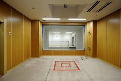 File photo of an execution room at the Japan's Justice Ministry detention centre in Tokyo. Japan has carried out its first executions since July 2010, reports said Thursday, marking the end of a long pause in the only industrialised nation except the US to retain capital punishment