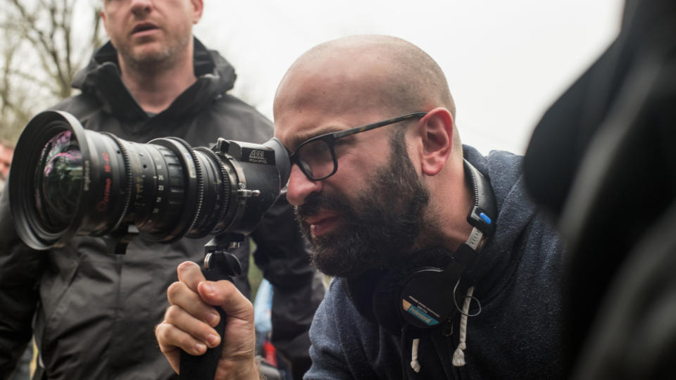 Antonio Campos on the set of Netflix thriller 'The Devil All the Time'. (Credit: Glen Wilson/Netflix)