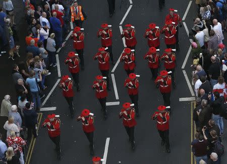 Members of the Orange Order march in Edinburgh, Scotland September 13, 2014. REUTERS/Russell Cheyne