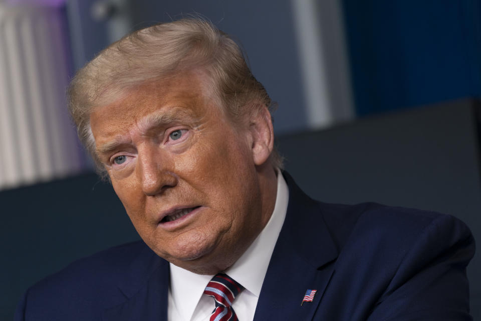 President Donald Trump's taxes are subject to intense, renewed scrutiny after a New York Times report on Sunday. (Chris Kleponis/Polaris/Bloomberg via Getty Images)