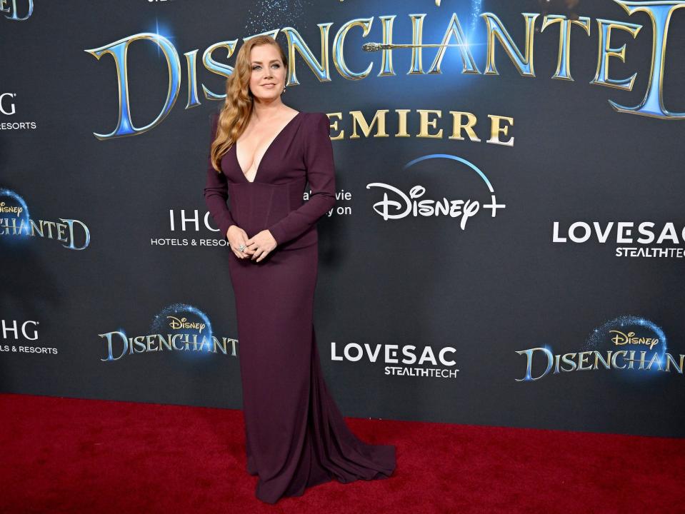 Amy Adams attends the "Disenchanted" premiere.