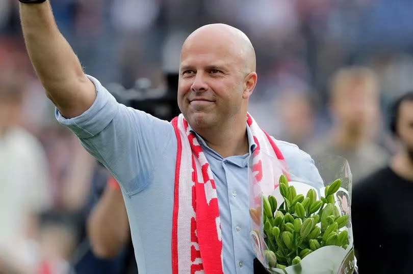 Arne Slot during his Feyenoord farewell.