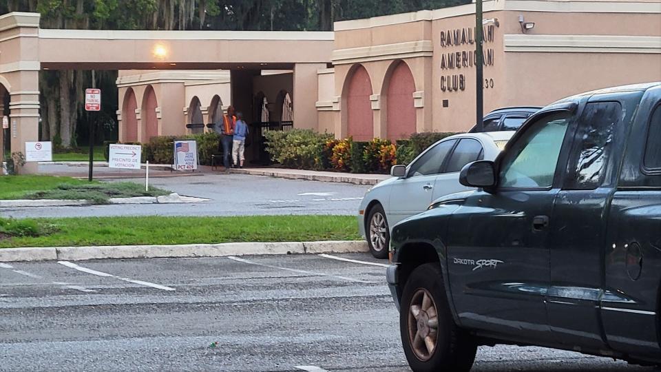 There were a few cars in the parking lot of Precinct 409 at the Ramallah American Club at 3130 Parental Home Road just after polls opened at 7 a.m.